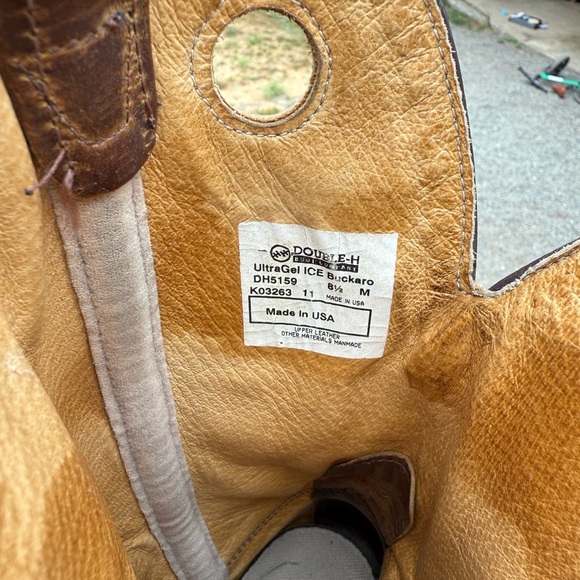 Double H Light Brown Western Heeled Boots - Picture 9 of 12